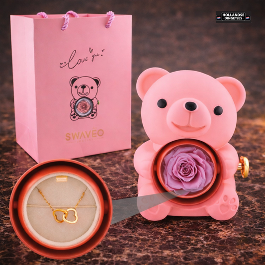 Romantische Liefdesbier met Eeuwige Roos & Ketting